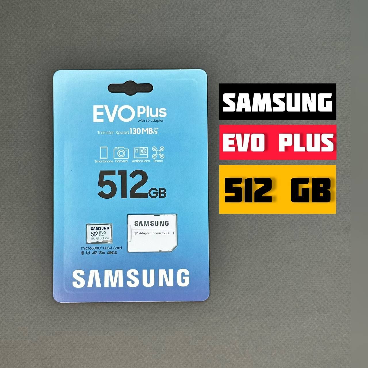 Карта памяти Samsung microSDXC 512GB EVO Plus (MB-MC512KA)