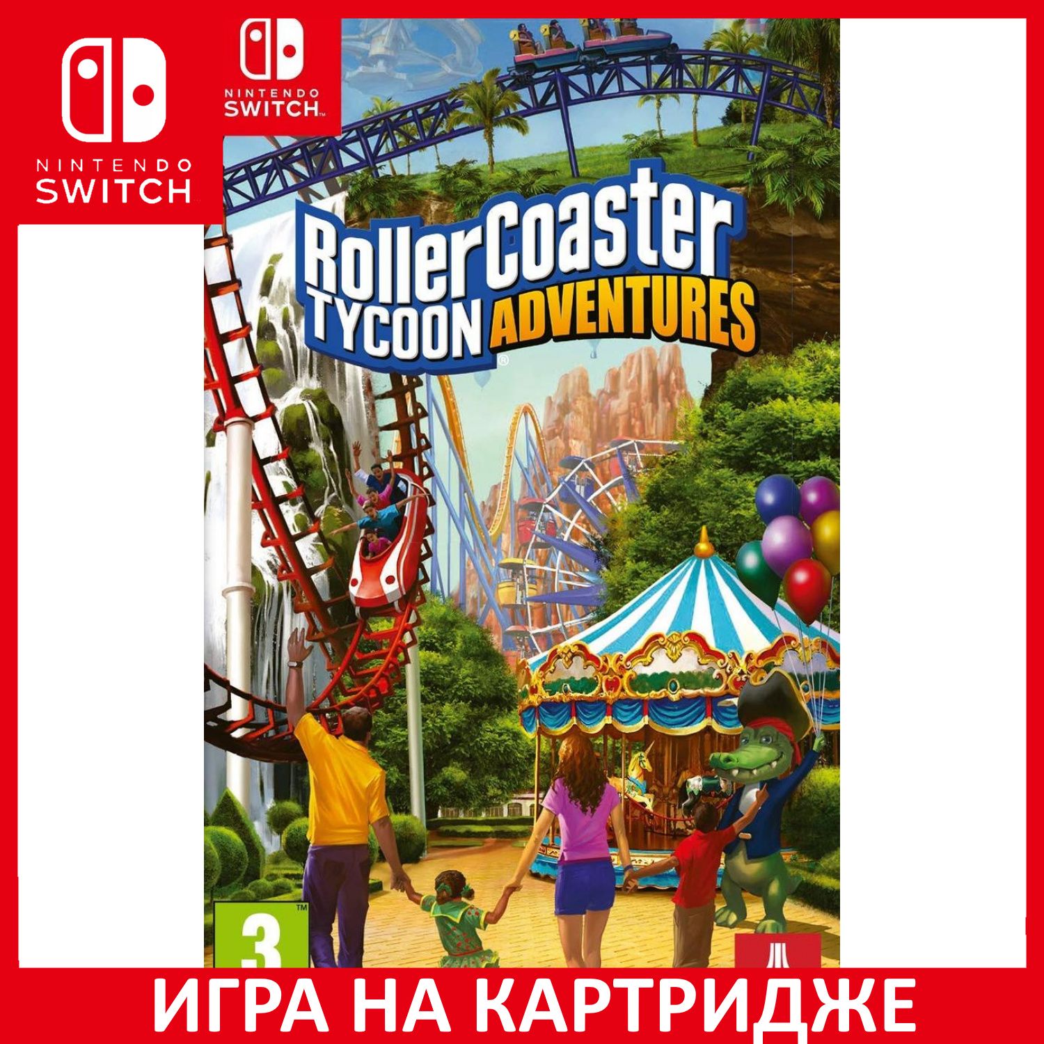 Игра RollerCoaster Tycoon Adventure_Nintendo Switch_Картридж (Nintendo  Switch, Английская версия)