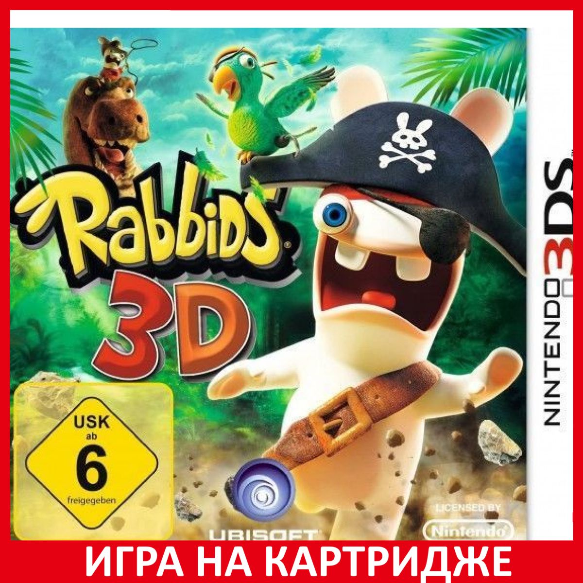 Игра Rabbids Travel in Time 3D (Nintendo 3DS, Английская версия)