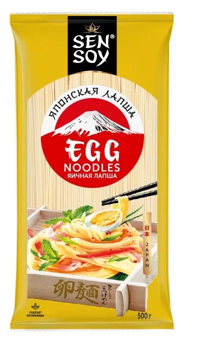 Лапша яичная Sen Soy Egg Noodles, 500 г