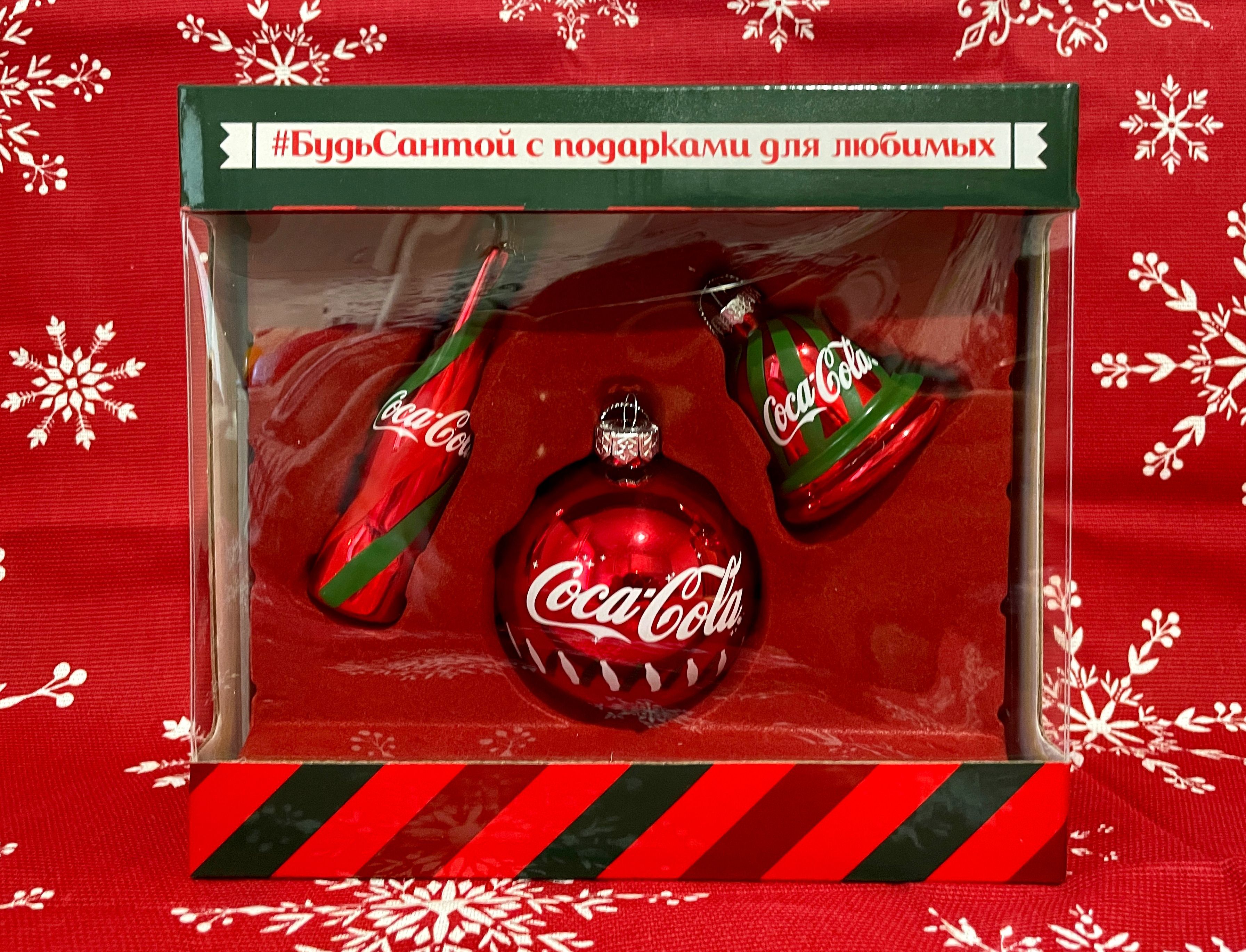 Елочная игрушка Coca-Cola, Стекло - купить в интернет-магазине OZON с  доставкой по России (1235398333)