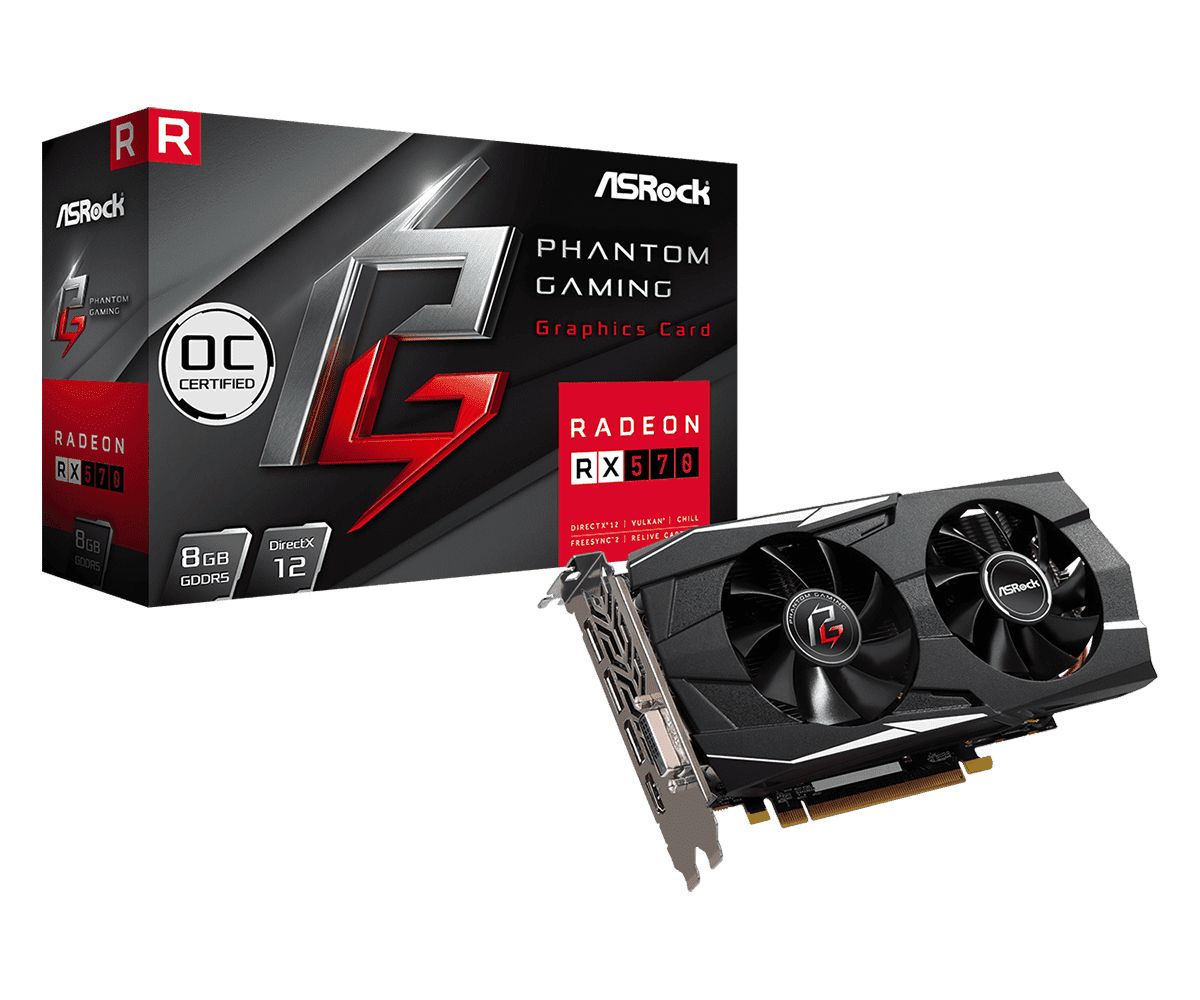 Видеокарта ASRock Radeon RX 570, 8 ГБ - купить по низким ценам в  интернет-магазине OZON (1254009625)