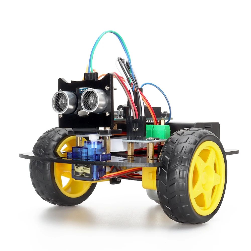 Набор для моделирования робота машинки на Ардуино (Arduino) 2WD Car Robot  Lafvin для детей - купить с доставкой по выгодным ценам в интернет-магазине  OZON (1524603358)