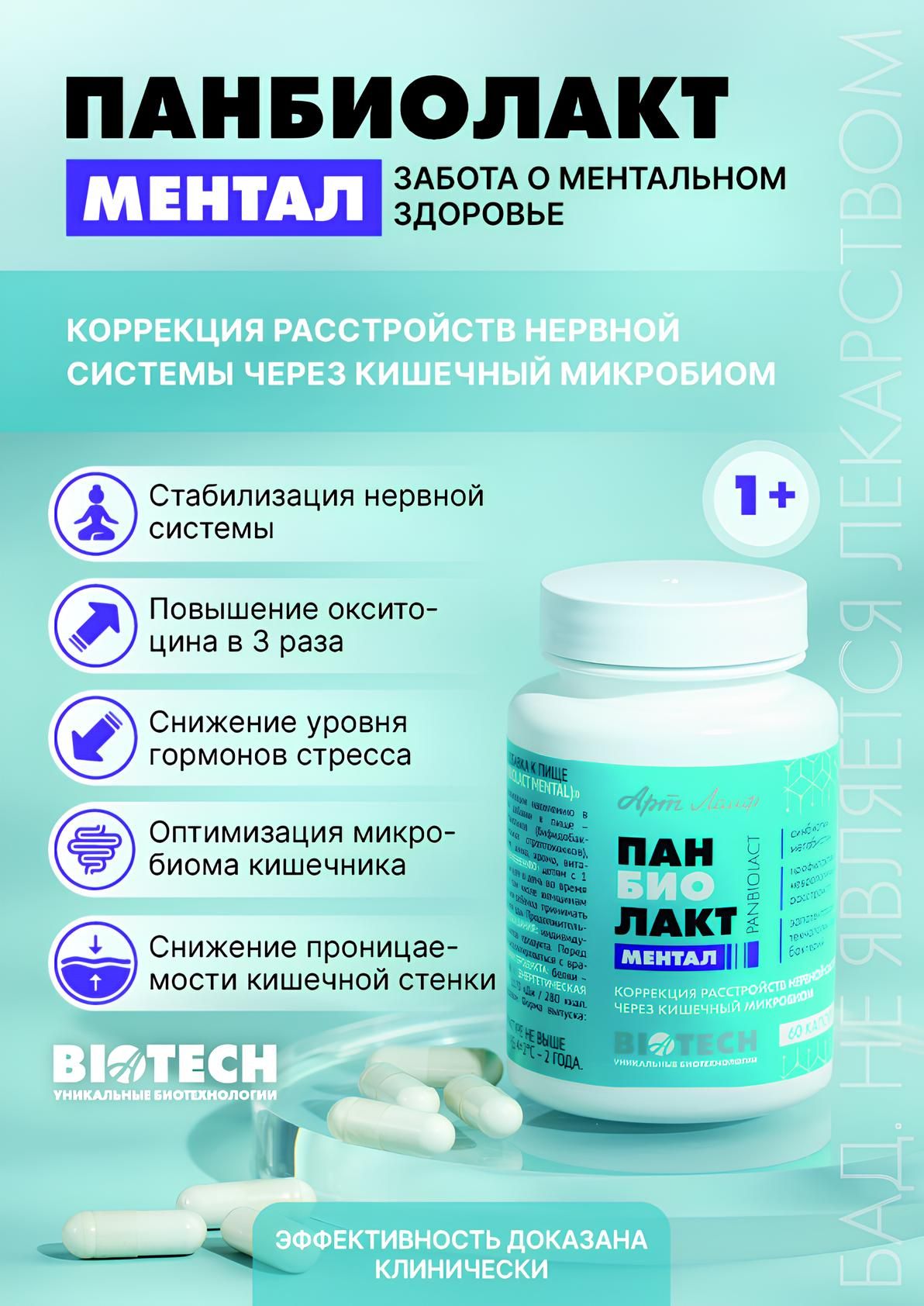 Панбиолакт капсулы. Панбиолакт ментал. Психобиотики. Панбиалакт ментол.
