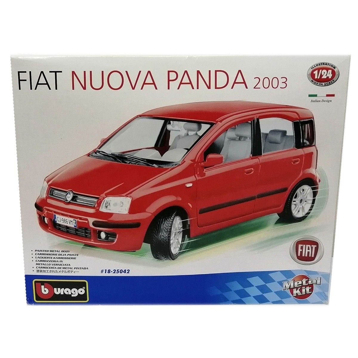 Fiat Nuova Panda (2003) Bburago 1:24 сборная масштабная модель автомобиля 18-25042  - купить с доставкой по выгодным ценам в интернет-магазине OZON (1290637225)