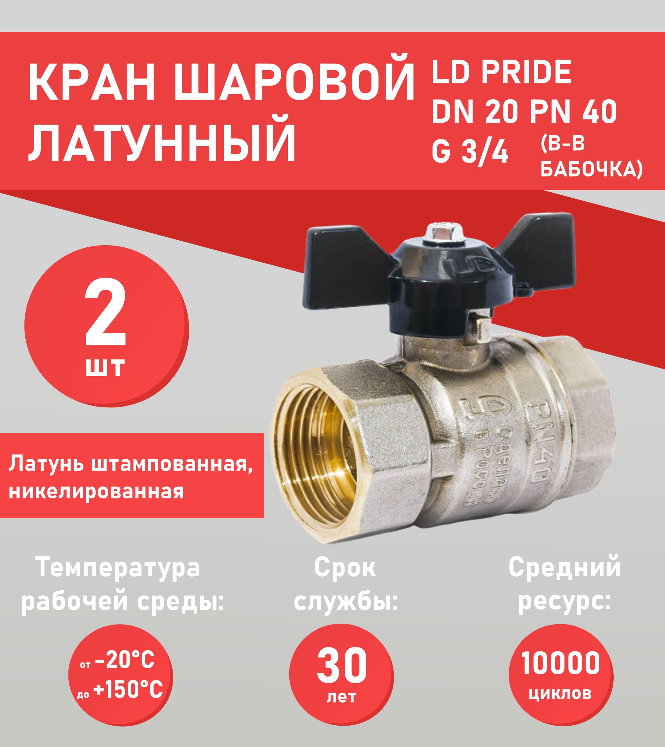 Кран Dn20 Pn40 – купить в интернет-магазине OZON по низкой цене