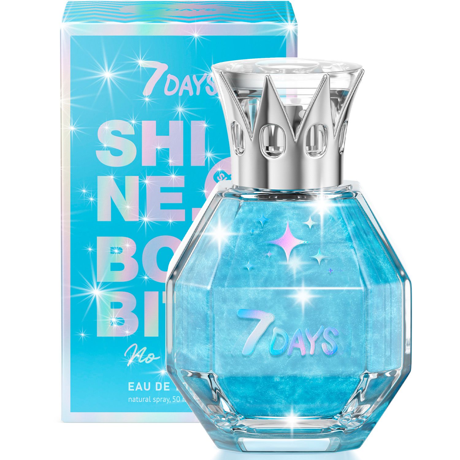 Духи сладкие легкие цитрусовые с шиммером 50 ml 7DAYS SHINE, BOMBITA!