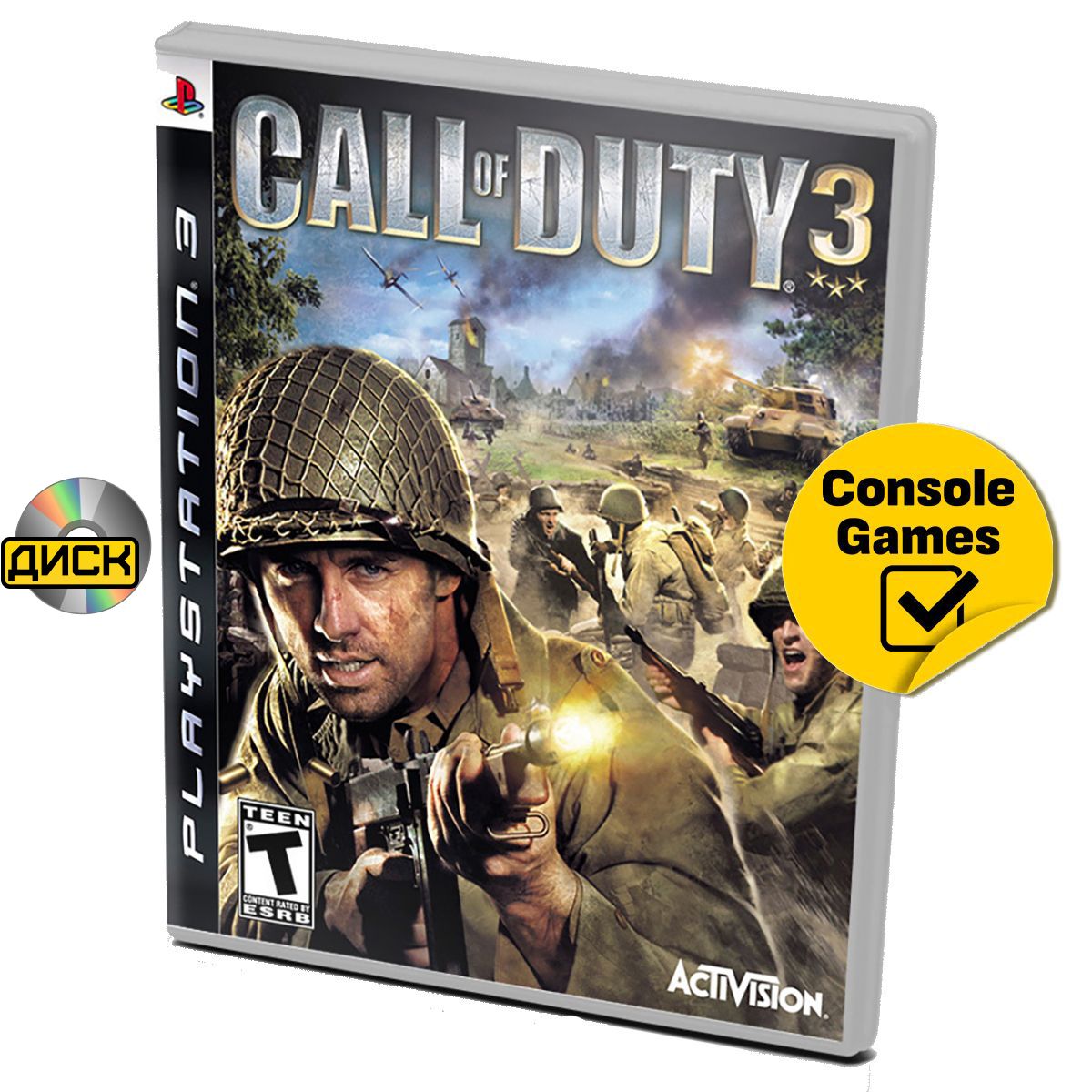 PS3 Call Of Duty 3 (английская версия). Товар уцененный