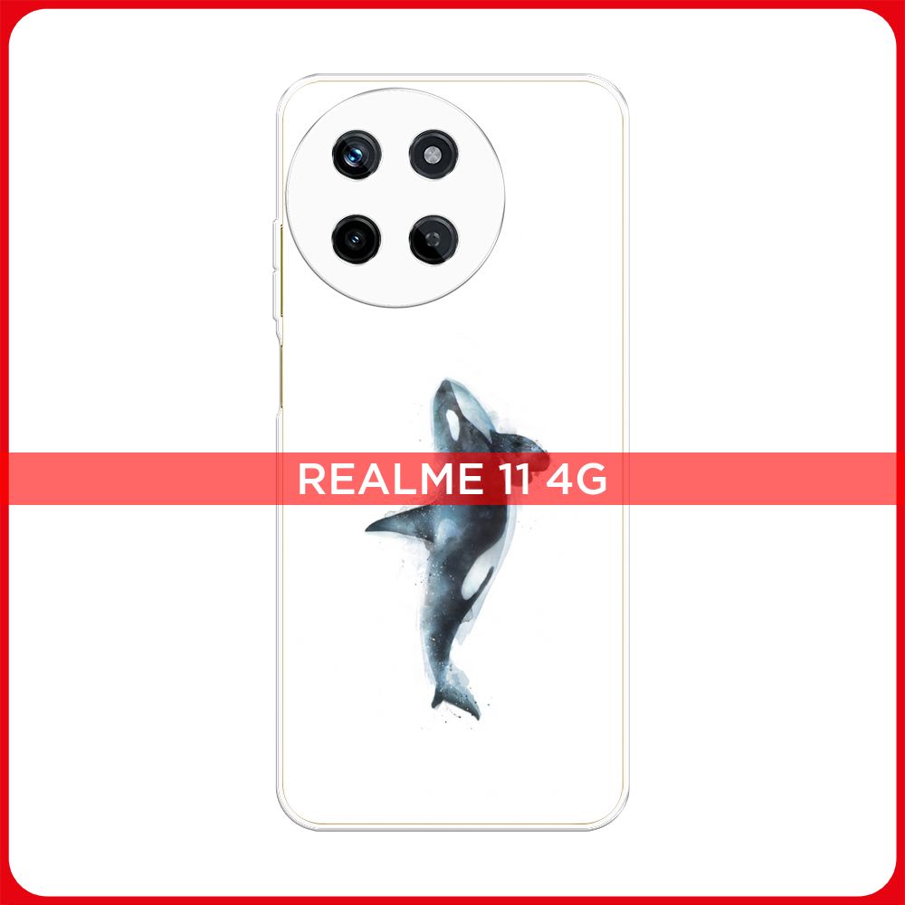 Силиконовый чехол на Realme 11 4G / Реалми 11 4G Нарисованный кит - купить  с доставкой по выгодным ценам в интернет-магазине OZON (1188749762)