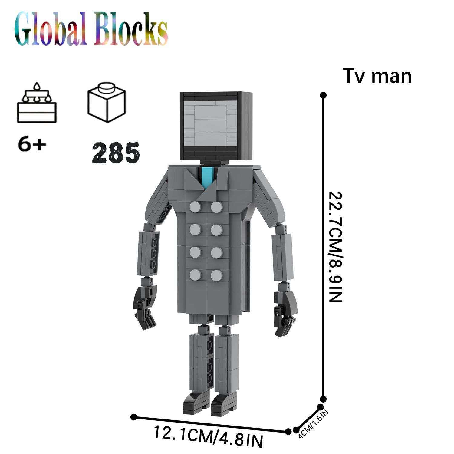 Аниме фигурок игрушки Скибиди туалет/ Skibidi Toilet(TV man) ,285  деталей-пакет,совместим с лего - купить с доставкой по выгодным ценам в  интернет-магазине OZON (1308060874)