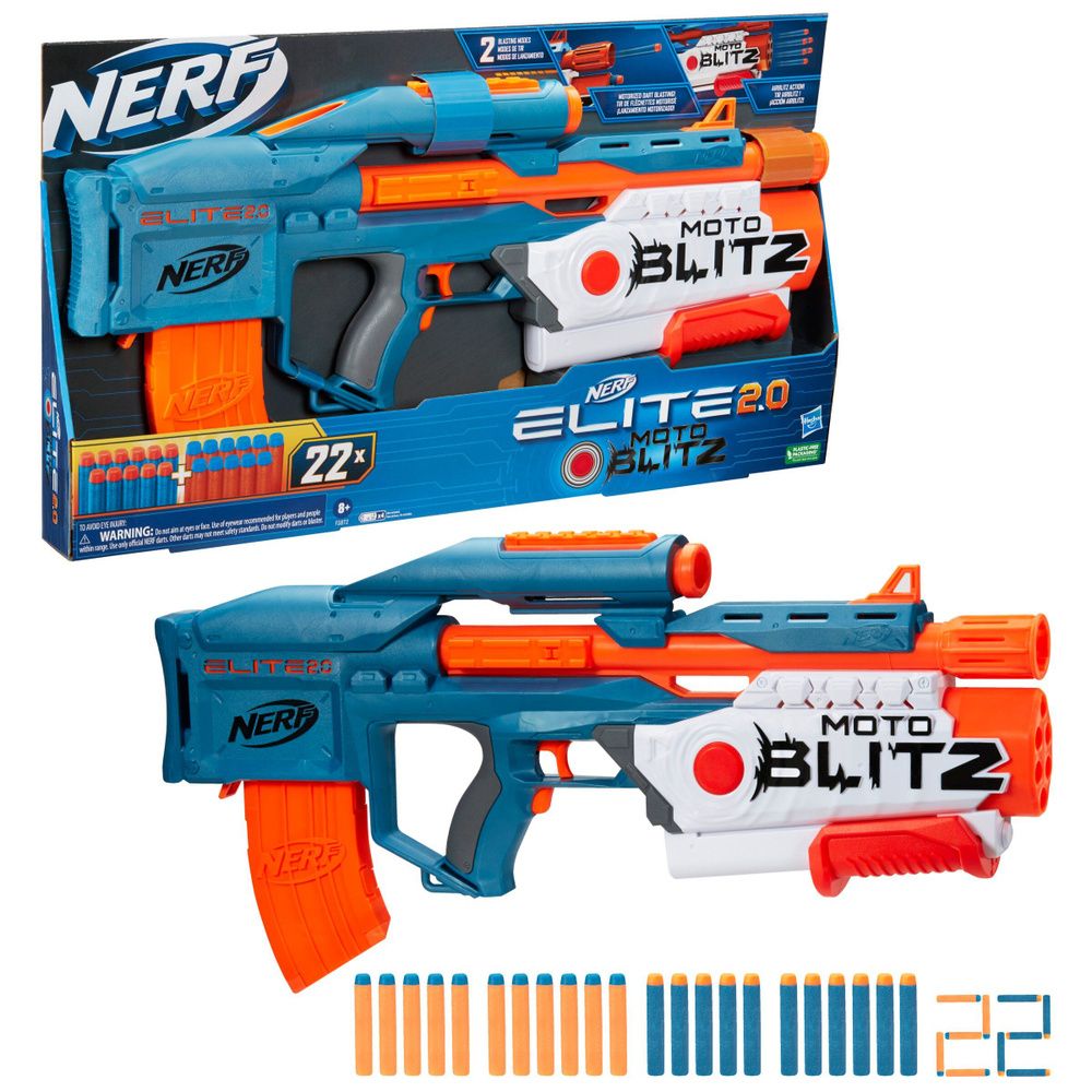 Бластер NERF Elite 2.0 MotoBlitz F5872 - купить с доставкой по выгодным  ценам в интернет-магазине OZON (1312320168)