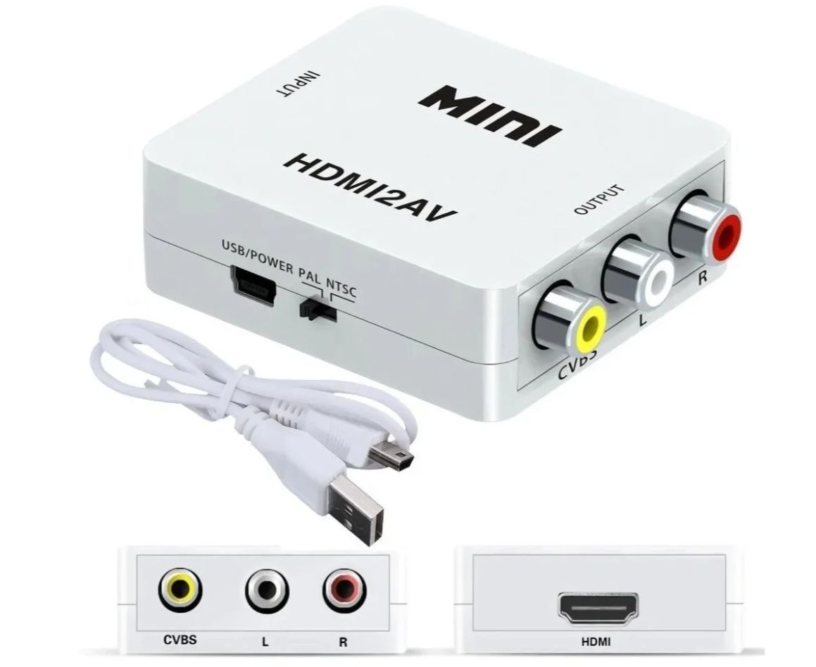 Переходник HDMI на av hdmi2av CVBS. HDMI to av/RCA CVBS Adapter. Видео конвертер Mini av2hdmi. Адаптер Mini av2vga 1080p Converter to 3 RCA (Black). Переходник av rca