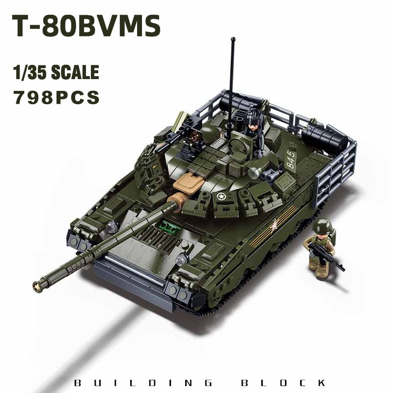 КонструкторSluban,серияармия,Военнаятехника,"СоветскийлетающийтанкТ-80",798деталей,длядетейигрушки