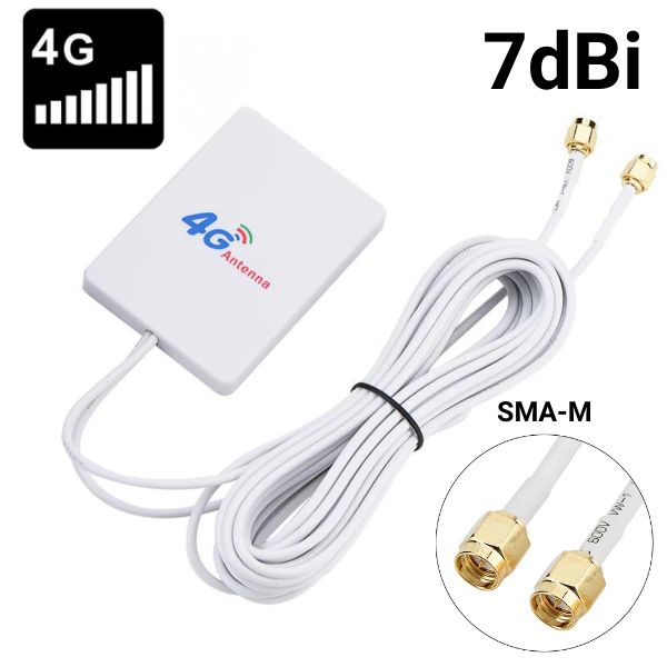 Антенна оконная 3g 4g комнатная 7dBi (SMA-M), для роутеров и модемов