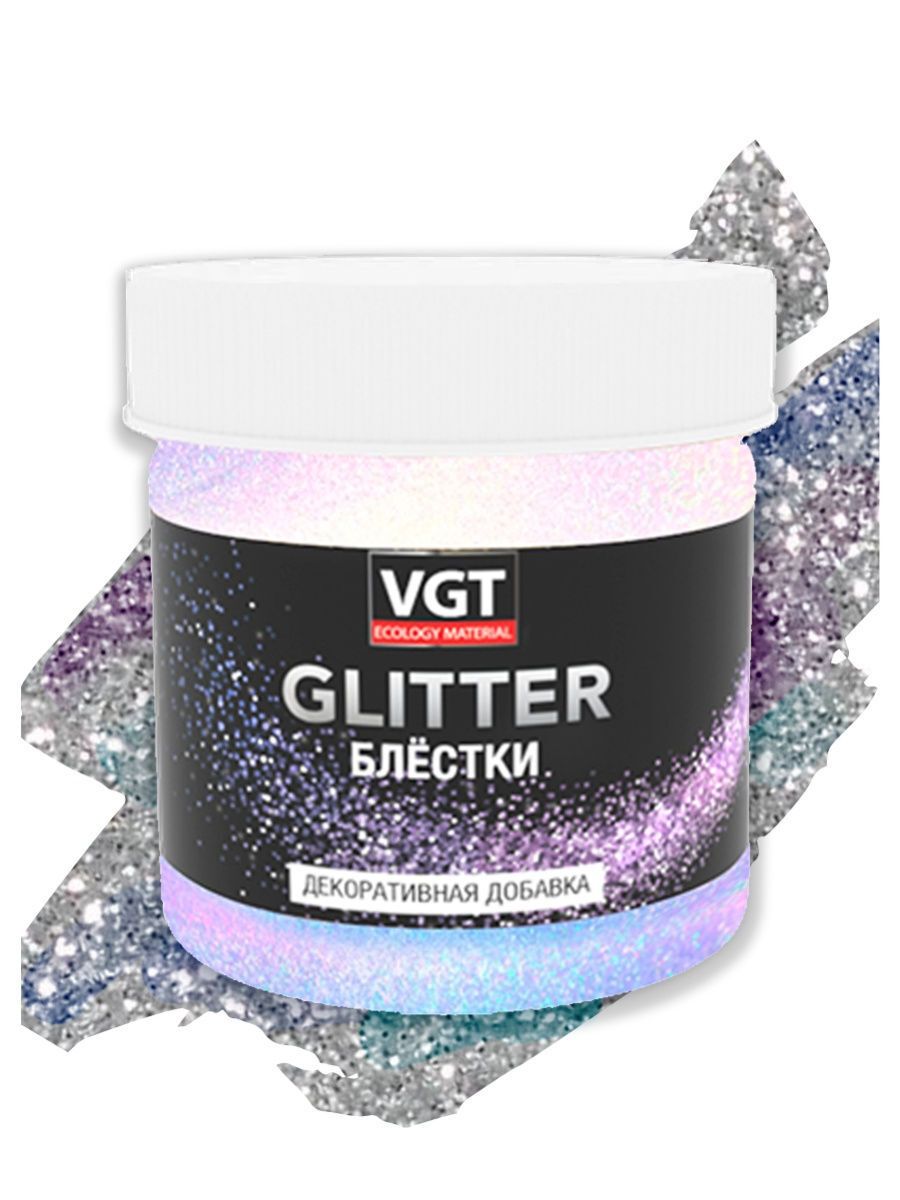 Декоративная добавка VGT Glitter, добавка для строительной смеси, хамелеон, 50 г.