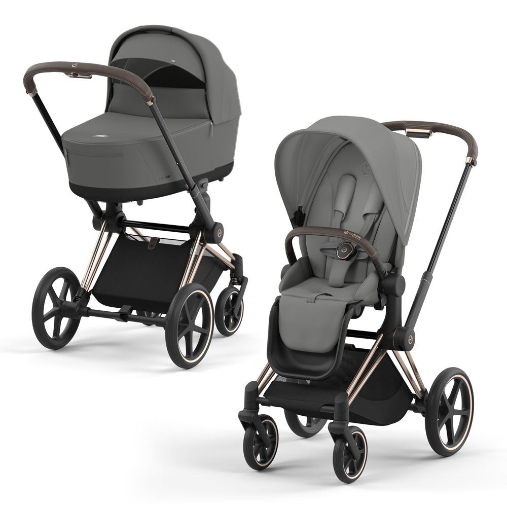 Cybex Priam IV коляска 2 в 1 Mirage Grey, на шасси Rosegold, полная комплектация