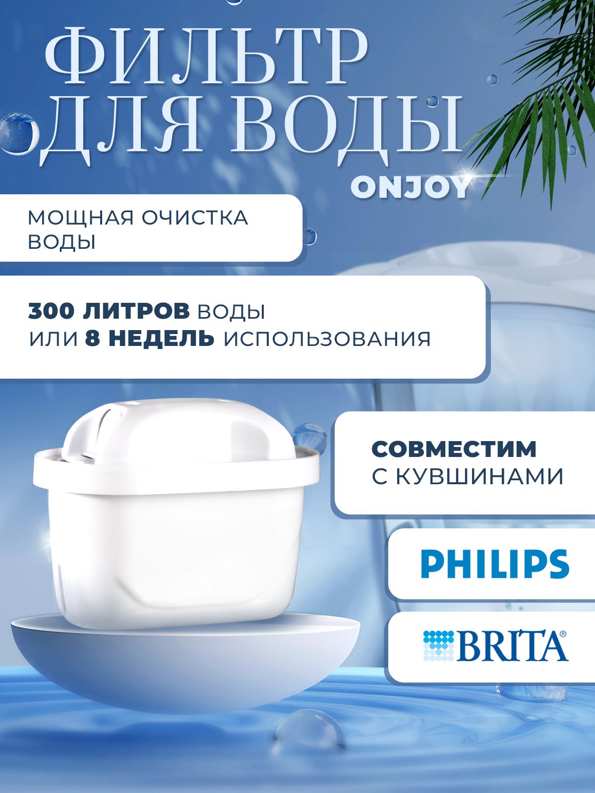 Картридж - Фильтр для воды ONJOY MAXTRA, PHILIPS, BRITA