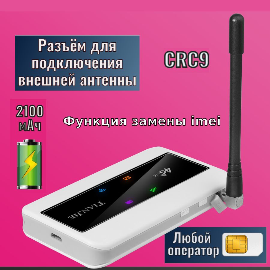 WIFI МОДЕМ 4G TianJie MF-904-3 с антенной в комплекте