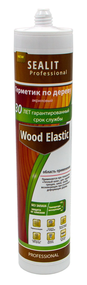 Герметик для дерева акриловый Sealit Wood Elastic, 280 мл, Дуб #1