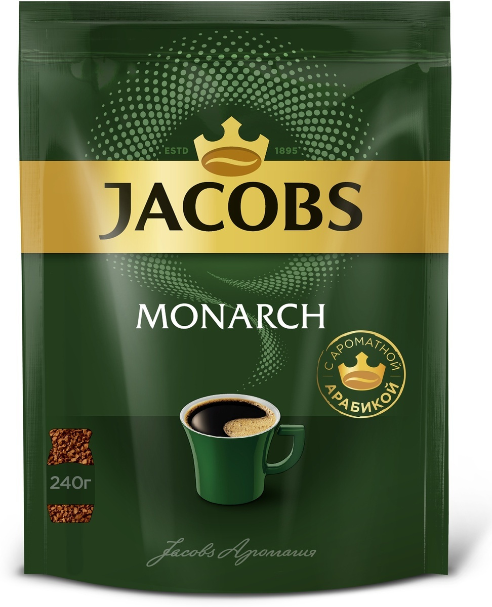 Кофе растворимый Jacobs Monarch, 240 г #1
