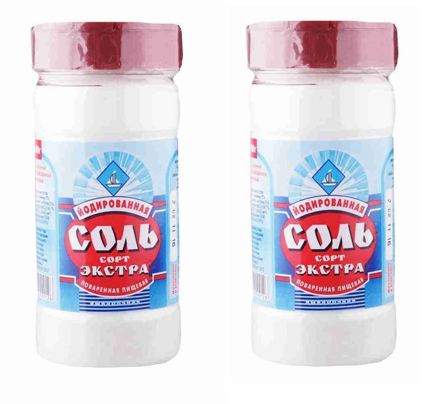 Соль Экстра Йодированная 500г 2 ПАЧКИ — купить в интернет-магазине OZON ...