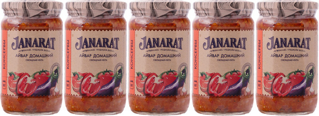 Икра овощная Janarat Айвар домашний 360 г, набор: 5 штук — купить в ...