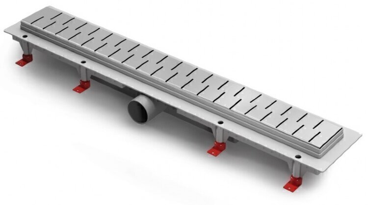 Трап сливной с боковым сливом диаметр 40 MCH (Чехия) рамка нерж. 650 мм ...