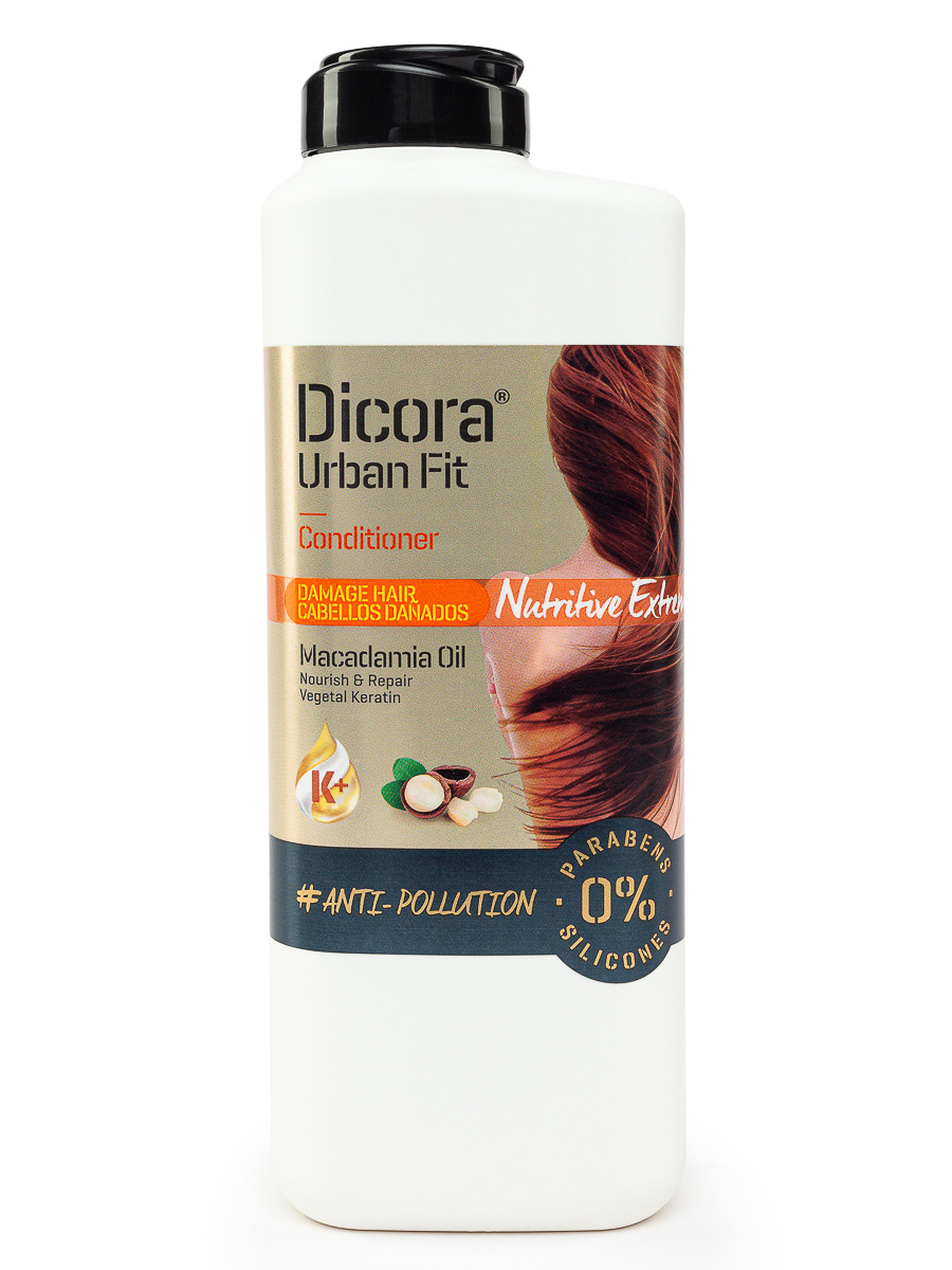 Dicora Urban Fit. Кондиционер-эмульсия для поврежденных и ломких волос с растительным кератином 400мл #1