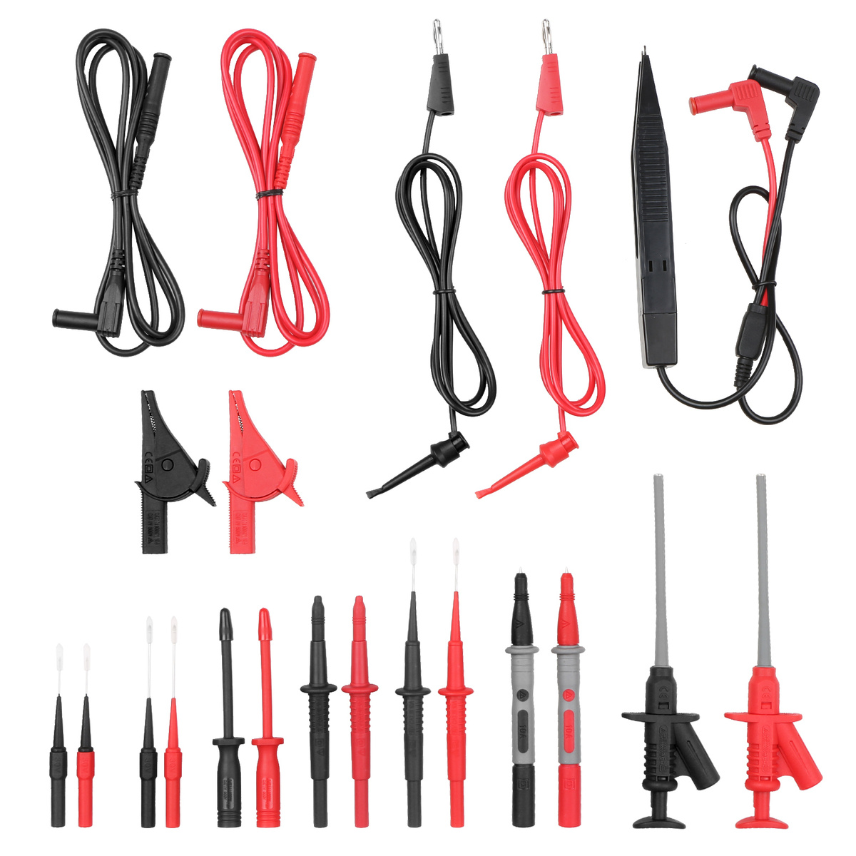 21 шт. Набор щупов для измерительных выводов испытательные щупы для ...