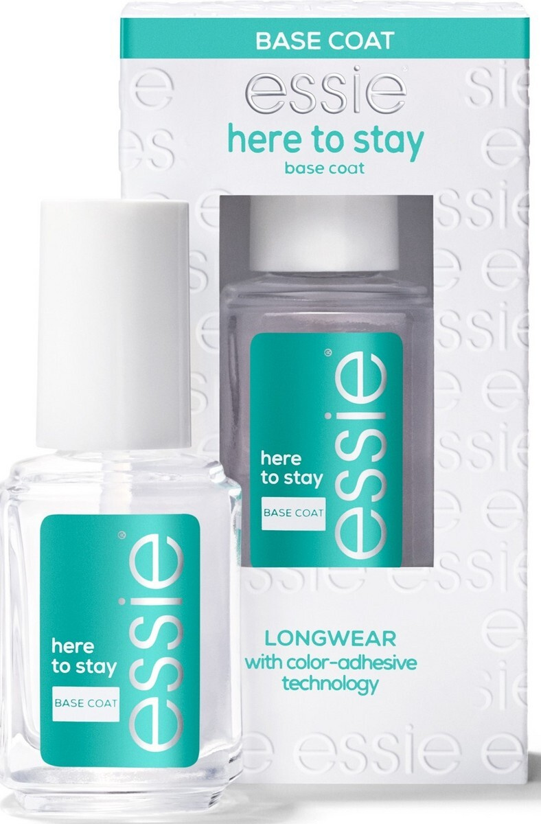 Универсальная основа под лак Essie Here To Stay, ухаживающая и укрепляющая, цвет: прозрачный, 13,5 мл #1