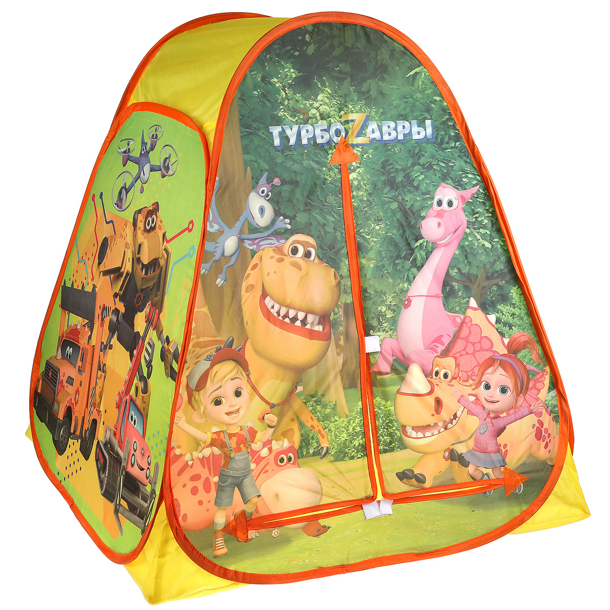 Палатка детская игровая Играем вместе Турбозавры 81 х 90 х 81 см, в сумке  #1
