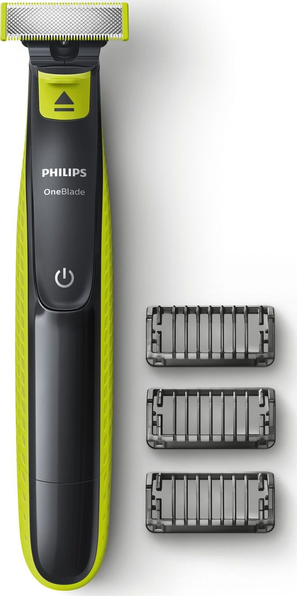 Триммер для бороды и усов Philips OneBlade QP2520/20, салатовый, черный  #1