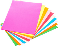 Бумага цветная, MIX, 10 цветов, 100 листов, формат А4 / Цветная бумага, Finn-Lux / Набор цветной бумаги. Спонсорские товары