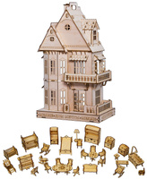 Кукольный дом ECO-TOY "ДОМ МЕЧТЫ", 80 см с мебелью 32 предмета. Спонсорские товары