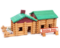Деревянный конструктор для детей "Лесной дом - ферма с животными" 170 деталей. Спонсорские товары