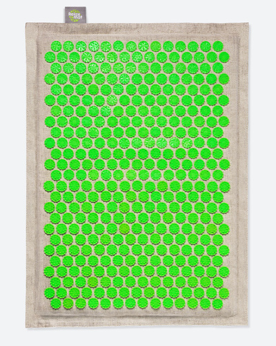 massazhnyj akupunkturnyj kovrik applikator relaxmat zelenyj eko 60 h 40 sm sposobstvuet rasslableniyu i izbavleniyu ot boli v spine i golovnyh bolej