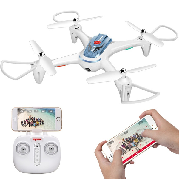 Квадрокоптер радиоуправляемый SYMA X15W с камерой (FPV WiFi, барометр ...