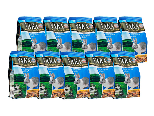 Корм для декоративных кроликов Вака "High Quality", 500г (10 пачек ...
