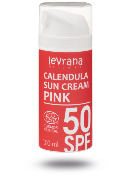 Levrana Солнцезащитный крем для лица и тела Календула, SPF50 PINK, 100 ...