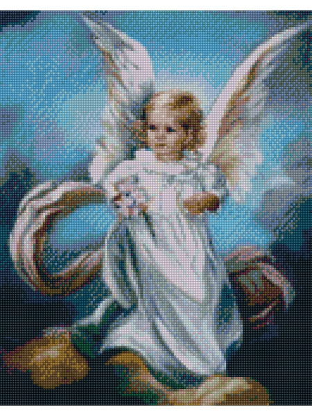 Алмазная мозаика на подрамнике 40х50 Ангел полная выкладка / Картина ...