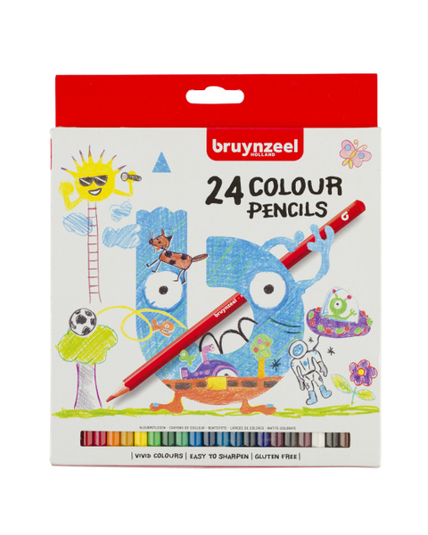 Набор цветных карандашей Bruynzeel Kids 24 цвета в картонной упаковке ...