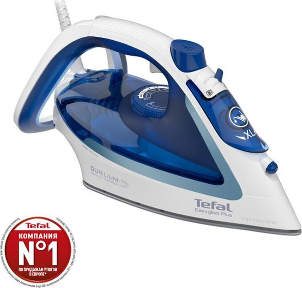 Утюг Tefal Easygliss 2 FV5715E0, синий купить на OZON по низкой цене ...
