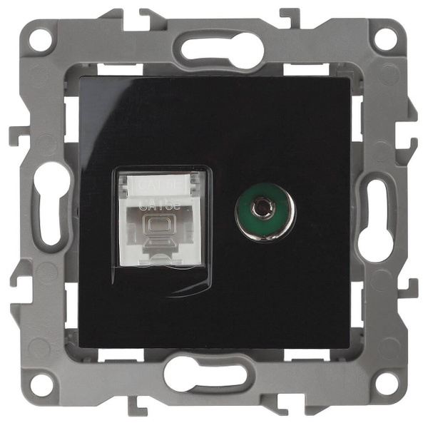 Розетка комбинированная RJ45+TV ЭРА 12 12-3110-06 Б0027446 - купить по ...