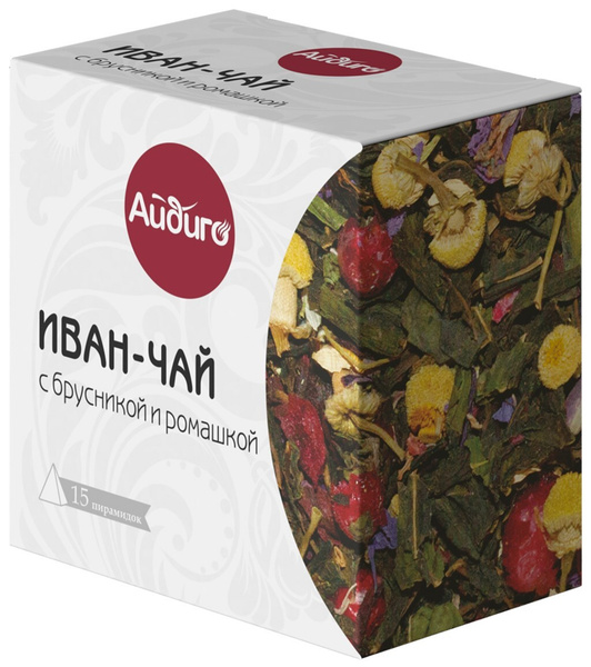 Напиток чайный травяной АЙДИГО Иван-чай с брусникой и ромашкой, 15 ...