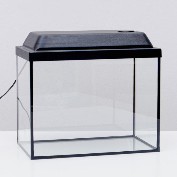 Аквариум прямоугольный с крышкой, 35 литров, 42 х 25 х 33/38,5 см ...