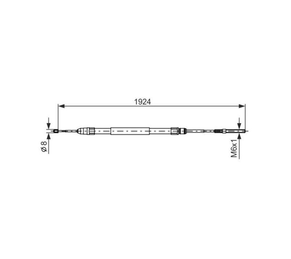 BOSCH Тросик cтояночного тормоза L=1924