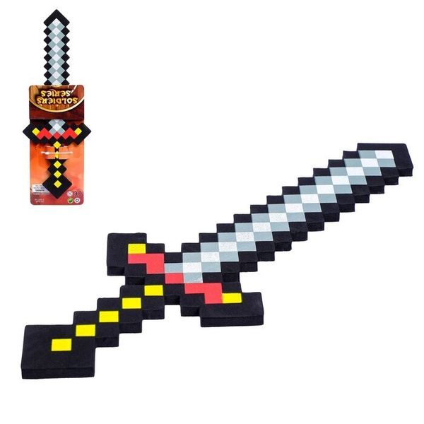 Меч игрушечный, для детей, пиксельный мягкий, Майнкрафт / Minecraft ...