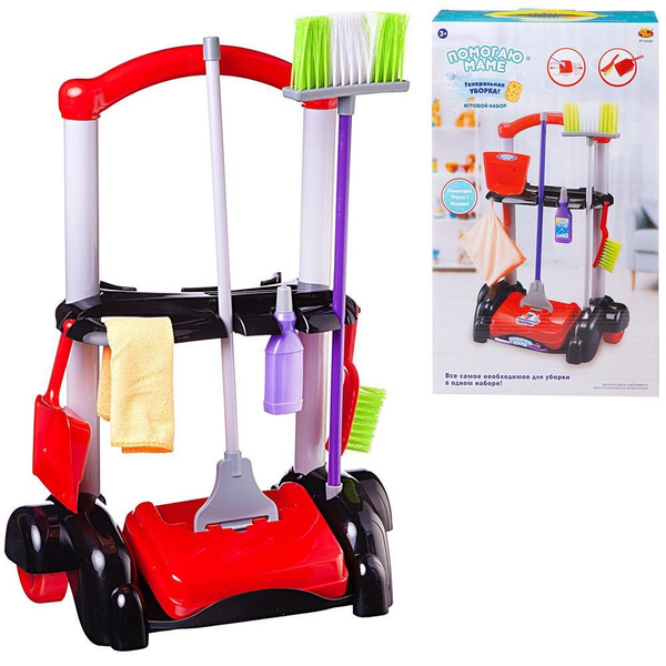 Игровой набор ABtoys Помогаю маме Генеральная уборка Тележка ...