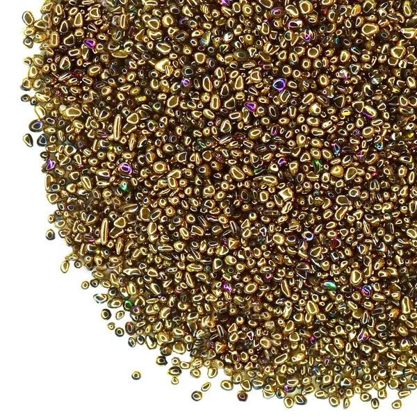 Стеклянные камушки мелкие сине-золотые, 100г - купить с доставкой по ...