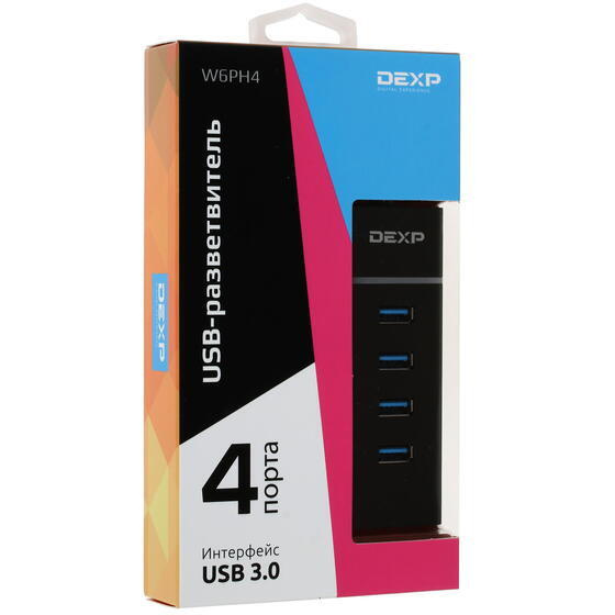 USB-разветвитель DEXP 4 порта USB 3.0 - купить с доставкой по выгодным ...